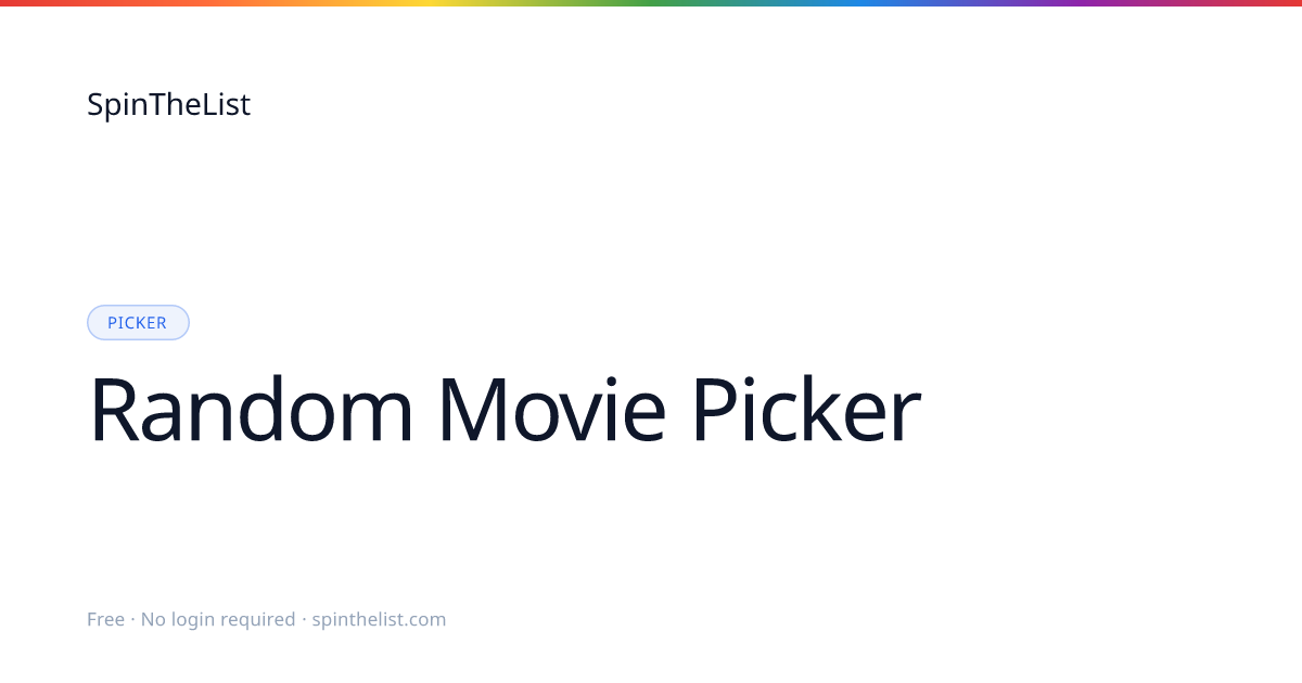 Random Movie Picker Wheel | SpinTheList