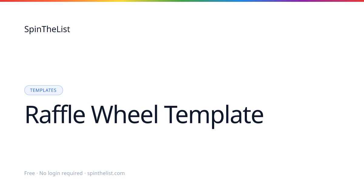 Raffle Wheel Template, Draw Winners Live | SpinTheList